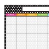 Ashley Productions® Smart Poly® PosterMat Pals™ Space Savers, 13" x 9-1/2", BW Dots Calendar, Pack of 10 - 3 of 3