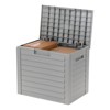 IRIS 35gal Outdoor Deck Delivery Storage Box Waterproof Resin Durable Stylish Design Gray - 2 of 4