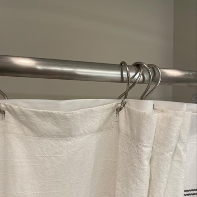 S Hook Without Roller Ball Shower Curtain Rings Brushed Nickel - Made ...
