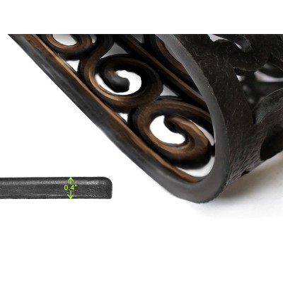 Bronze Half-Round Trellis Rubber Outdoor Doormat