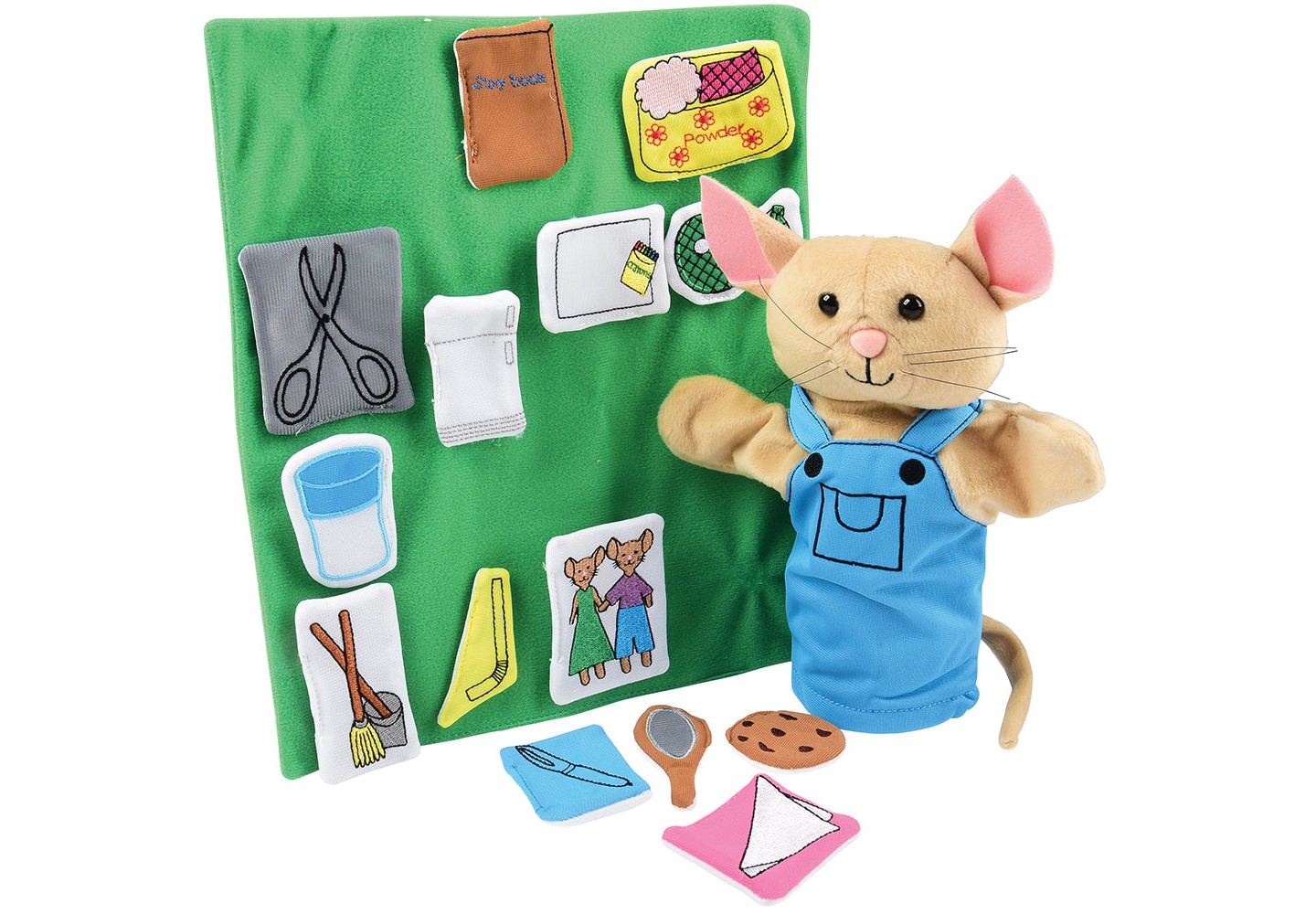 Детские куклы Cre8tive Minds If You Give a Mouse a Cookie Puppet & Props Set – 16-Piece Interactive Storytelling Set Ages 3+ — фото 1