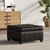 NicBex Modern 30.25" Square Storage Ottoman Leather Footstools with Button Tufted for Bedroom and Living Room - 4 of 4