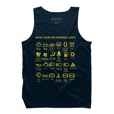 Men's Design By Humans KNOW YOUR CAR WARNING LIGHTS By MYSUNLIFE Tank Top