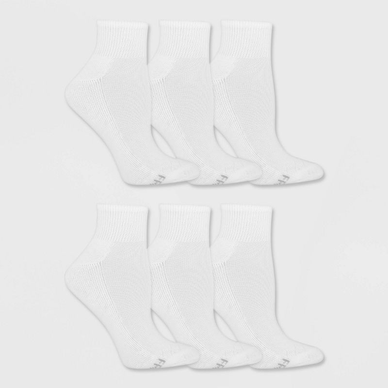 Fruit of the Loom Women's Extended Size Cushioned 6pk Ankle Athletic Socks 8-12, 3 of 6