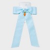 Easter Solid Headband with Carrot Icon Bow Hair Clip - Blue/Orange - 2 of 3