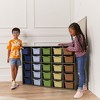 ECR4Kids Streamline 25 Cubby Tray Cabinet with 25 Scoop Front Storage Bins, 5x5, Grey Wash - 4 of 4