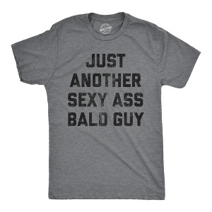 Mens Just Another  Bald Guy T shirt Funny Sarcastic Hair Graphic Novelty Tee - Crazy Dog Men's T Shirt - 1 of 4