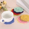 Unique Bargains Cotton Embroidered Lace Vintage Coasters 4 Pcs 3.94" - 4 of 4