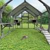 YOOCOZZ Large Catio Outdoor Cat Enclosure, Wooden Cat House with 7 Platforms, 2 Resting Boxes, 1 Bridge and 1 Ramp, Sunshine Board Roof-Gray - 4 of 4