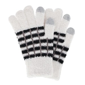CTM Women's Knit Color Block Touchscreen Compatible Winter Gloves - 1 of 4