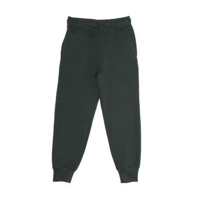 EVERYDAY KIDS Boys Cotton Fleece Sweatpants; Boys’ Activewear Jogger Pants - Soft and Breathable Cotton/Poly Blend, Green