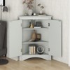 ALEXOUN Corner Bathroom Storage Cabinet with 2 Doors & Adjustable Shelves - Waterproof MDF Board, Space-Saving Design for Bathroom,Small Spaces - 2 of 4