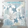 LunaLulinlk Blue Turtle Fabric Bathroom Curtain, 72" x 72" - 3 of 4