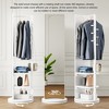 ACEPANO 66 in. H 360¡ã Rotating Multifunctional Full Length Mirror with Hook Storage Rack-White - 2 of 4
