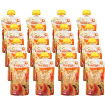 Happy Family Organics Happy Tot Superfoods Organic Bananas, Peaches, and Mangos Fruit Blend - Case of 16/4.22 oz