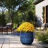 LuxenHome 12-Inch Ocean Blue Ceramic Planter Indoor Outdoor Plant Pot with Drainage Hole and Plug Modern Glazed Round Flower Pot Planter - 2 of 4