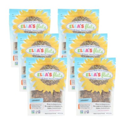 Ella's Flats Caraway All Seed Savory Crisps - Case of 6/4.8 oz