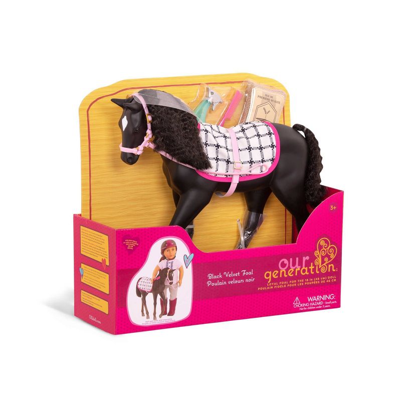 Our Generation Black Velvet Foal Horse Accessory Set for 18&#34; Dolls, 5 of 6