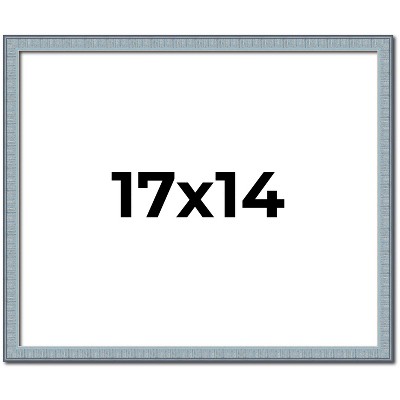 PosterPalooza | Textured Blue Picture Frame - UV Acrylic, Backing Board, Hanging Hardware Included