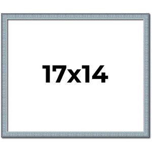 PosterPalooza | Textured Blue Picture Frame - UV Acrylic, Backing Board, Hanging Hardware Included - 1 of 4