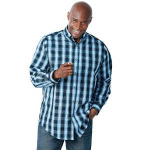 KingSize Men's Big & Tall Long Sleeve Wrinkle Free Sport Shirt - 1 of 4