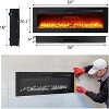 60 Inch Electric Fireplace Recessed Wall Mounted Heater With Adjustable Flame Color - 3 of 4