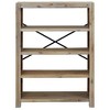 vidaXL 4-Tier Bookcase 31.5 in.x11.8 in.x43.3 in. Solid Wood Acacia - 3 of 4