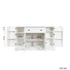 Sideboard Buffet Cabinet With Storage, Farmhouse Kitchen Storage Cabinet With Drawer, Adjustable Shelves - 3 of 4