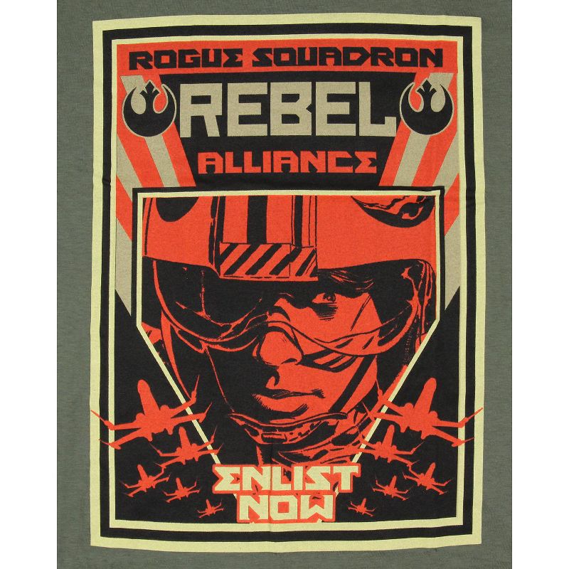 Star Wars Men's Rogue Squadron Alliance Enlist Now Poster T-Shirt, 2 of 4
