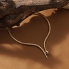 SOHI Women's Antique Gold The Serpent Torque Necklace - 3 of 4