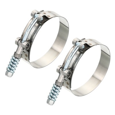 Unique Bargains 304 Stainless Steel T-Bolt Connecting Hose Clamps 2 Pcs