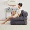 Mjkone Folding Sofa Bed, L-Shaped Convertible Sofa Bed with Armrest Foldable Sleeper Sofa - 4 of 4