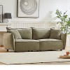 TIRAMISUBEST Modern Sectional Sofa, Stylish Chenille 3-Seat Couch with 2 Pillows, Thickly Padded Long Loveseat - 2 of 4