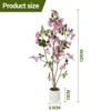 2Pack 4FT Artificial Bougainvillea Tree, Faux Flower Tree with Lifelike Leaves, Potted Fake Bougainvillea Tree for Home Living Room Decor - 3 of 4