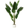Orieon 4FT Artificial Bird of Paradise Tree with Planter, Tall Faux Banana Leaf Plant for Indoor & Outdoor Home or Office Decor - 2 of 4