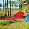 Outsunny Portable Outdoor Sun Lounger, Lightweight Folding Chaise Lounge Chair w/ 5-Position Adjustable Backrest for Beach, Poolside and Patio - 3 of 4