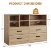 Modern 47.3" Chest of Drawers, Dresser Organizers with 4 Drawer and 6 Adjustable Storage Cubbies for Living Room, Bedroom, Hallway - 2 of 4