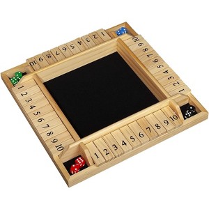WE Games 4 Player Travel Shut The Box Board Game, 8.5 in. - 1 of 4