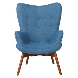 Hariata Fabric Contour Chair - Christopher Knight Home, Blue
