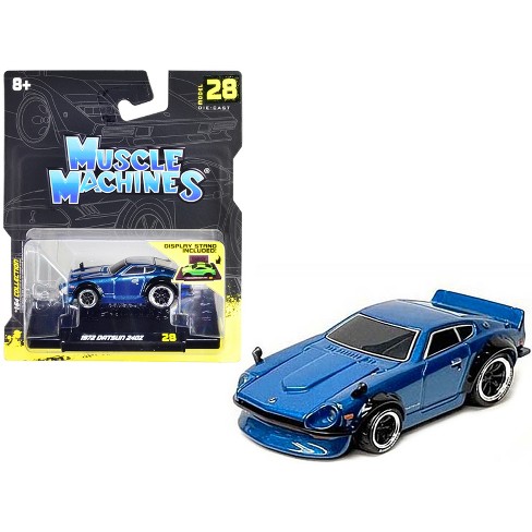 1972 Datsun 240Z Blue Metallic 1/64 Diecast Model Car by Muscle Machines