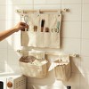 Anna-Kaci Hanging Wall Storage Basket with Front Pocket and Reinforced Canvas Construction - 2 of 3