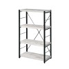 SEVOBAL Decorative Bookshelf Freestanding Etagere Storage Bookcase Metal Frame with Open Compartments, Black, 11"*24"*43" - 4 of 4