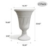 NAYSAYE Planter Trophy Flower Pot Set of 2 Stylish Resilient HDPE Material for Modern Indoor Outdoor Garden Spaces, 15.75"*15.75"*23.62" - 3 of 4