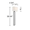 Possini Euro Design Portico Modern Wall Lamp Black Plug-in 11" Light Fixture LED White Linen Rectangular Shade for Bedroom Reading Living Room House - 4 of 4