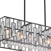 C Cattleya 5-Light Black Rectangular Island Chandelier with Faceted Crystals - 3 of 4