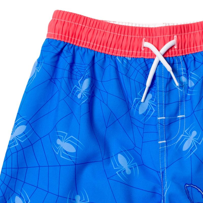 Marvel Spider-Man Avengers Spidey and His Amazing Friends UPF 50+ Swim Trunks Toddler to Big Kid, 5 of 6