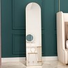 Arched Mirror,Skinny Mirrors With Aluminium Alloy Frame,Dressing Mirror,Mirror Clothing Store,Full Length Mirror With Stand-The Pop Home - image 2 of 4