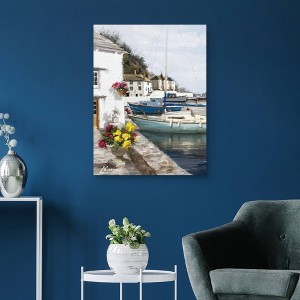 30" x 40" Harbor Wall by The Macneil Studio Unframed Wall Canvas - Masterpiece Art Gallery: Oversize Decor, Ready to Hang - 1 of 4