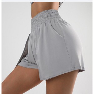 Womens Athletic Shorts Work Out Short with Linner High Waist Shirred Shorts with Pocket Tennis Skorts with Bulit-in Shorts - 1 of 4