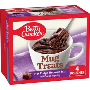 Betty Crocker Mug Treats Hot Fudge Brownie Cake Mix - 13.9oz/4ct - 1 of 4